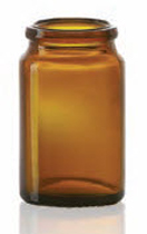 8.5 ml tabletpot, amber, type 3 geblazen glas
